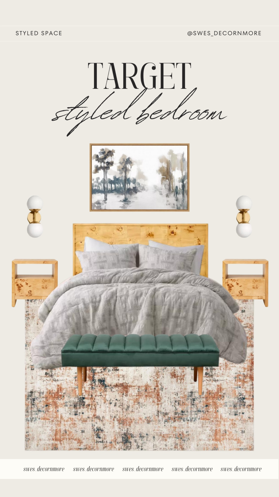Loving the cozy fall vibe of this styled bedroom from Target! The rich tones are perfect for adding in a pop of color like this green deep emerald colored bench! 

#LTKSeasonal #LTKHome #LTKStyleTip