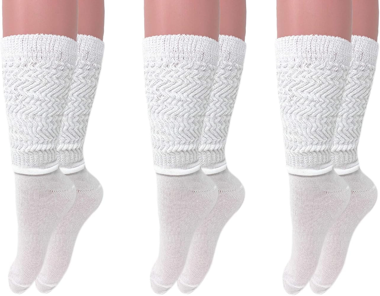AWS/American Made Long Slouch Knee High Socks 3 PAIRS Shoe Size 5-10 | Amazon (US)