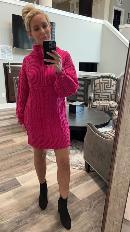 Hot Pink Sweater dress perfect for February! I linked Amazon finds as well as this one. 

#vicigirls
#vici
#vicicollection 
#amazon
#hotpink
#sweaterdress

#LTKsalealert #LTKunder50 #LTKFind