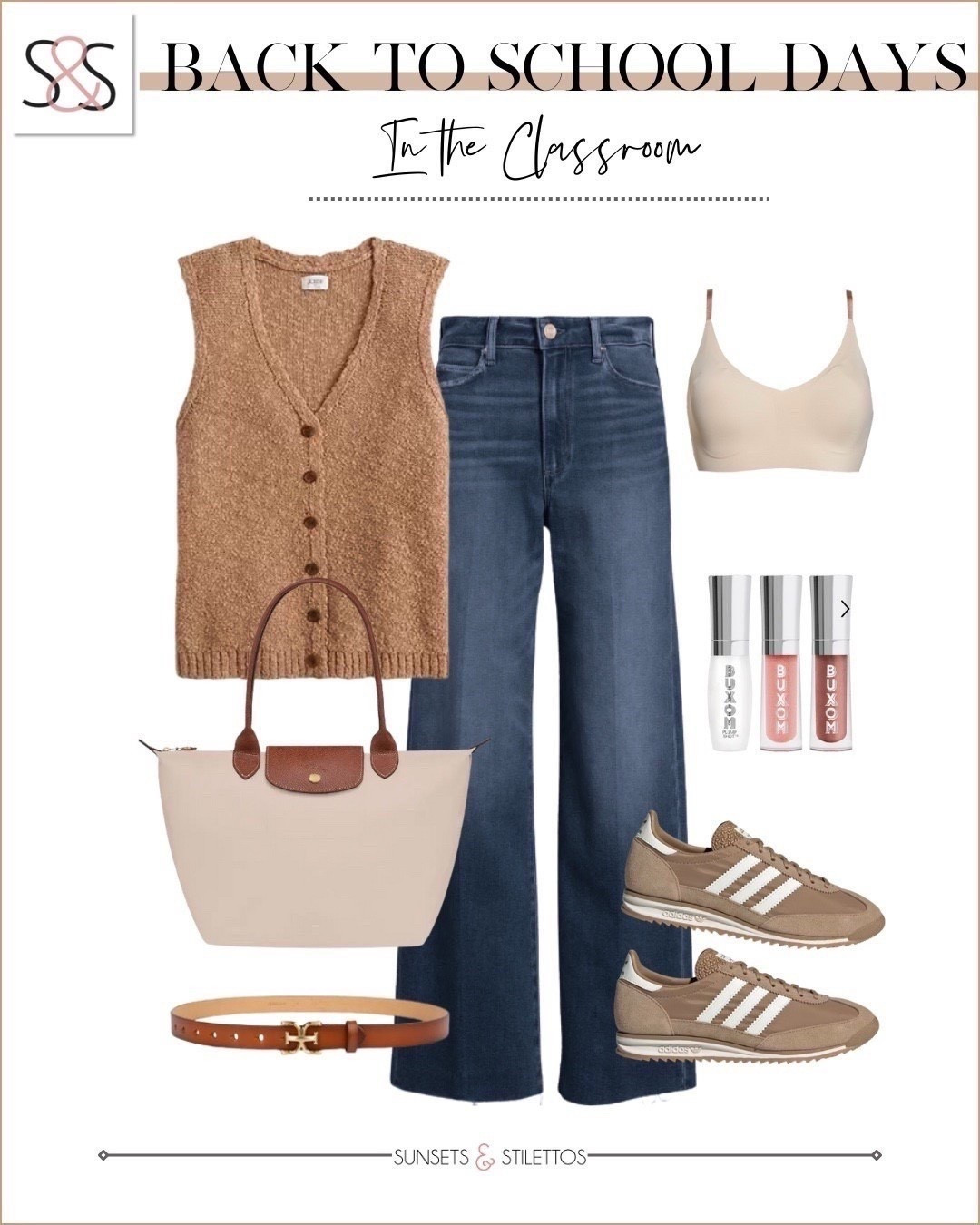 Back-to-school style meets comfort with this teacher-approved look. A classic knit vest paired with wide-leg jeans and sneakers keeps it polished but easy.

Sunsets and Stilettos back to school outfit teacher outfit ideas classroom fashion casual teacher outfit fall outfit 2025 wide leg jeans knit vest sneakers for teachers

#LTKOver40 #LTKFindsUnder50 #LTKWorkwear