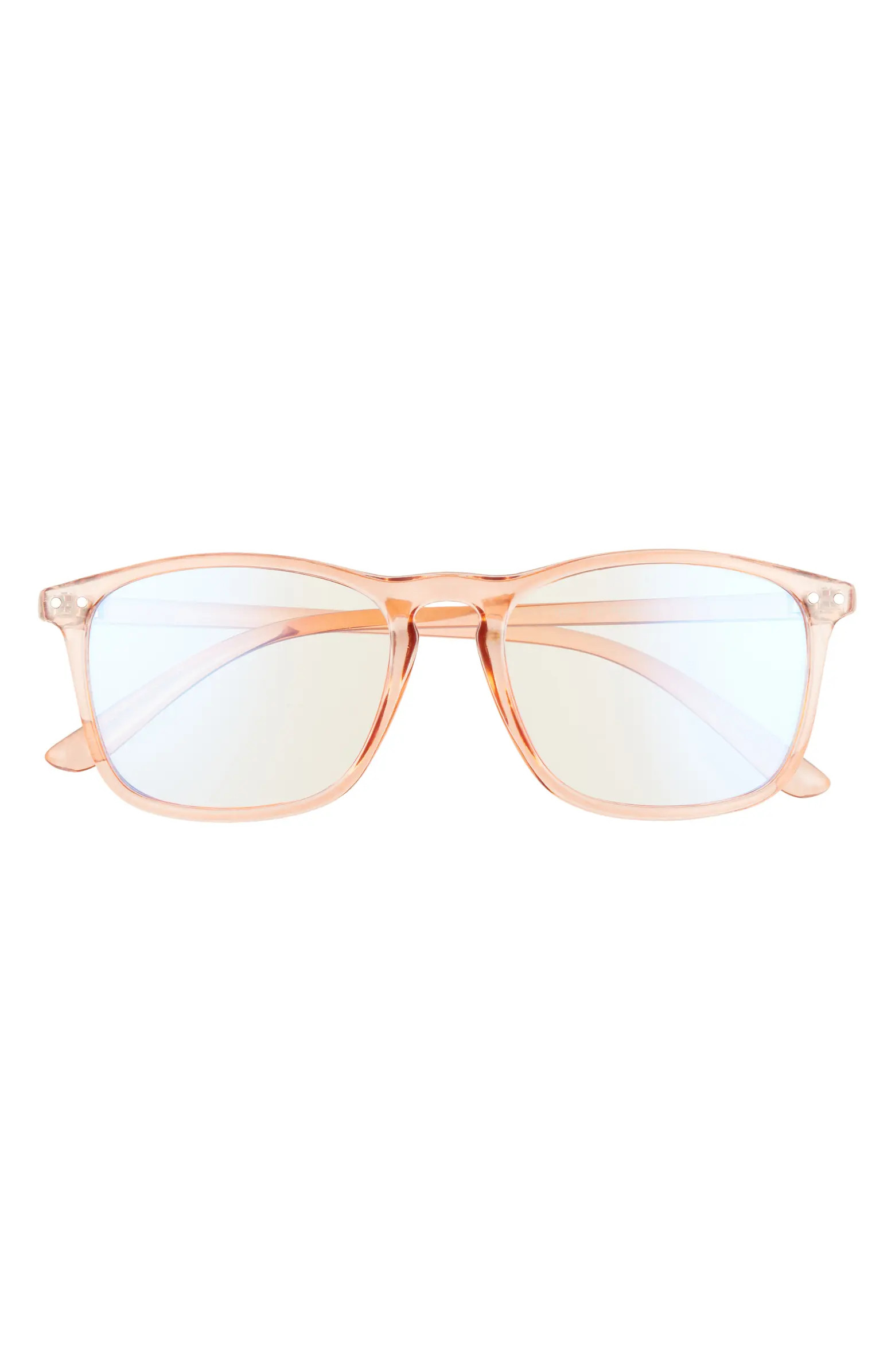 52mm Blue Light Blocking Square Glasses | Nordstrom