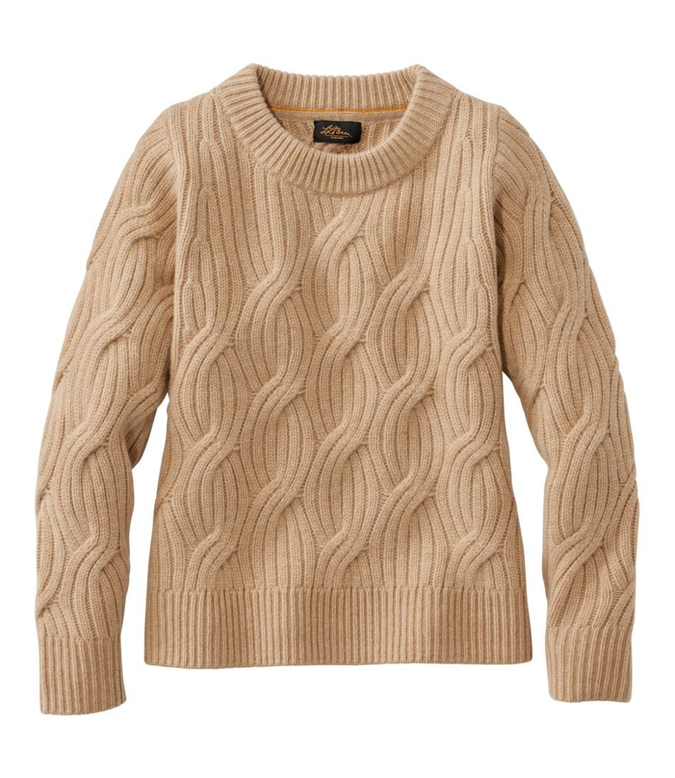 Women's Signature Premium Cashmere Cable Sweater, Crewneck | L.L. Bean