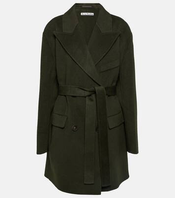Belted double-breasted wool coat | Mytheresa (US/CA)