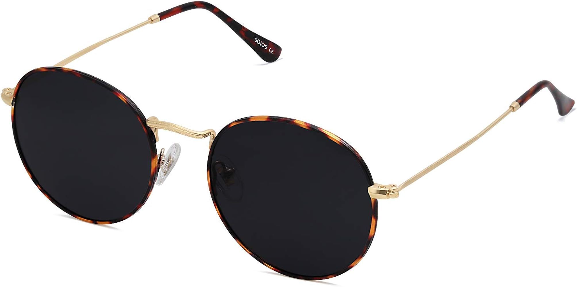 Amazon.com: SOJOS Small Round Polarized Sunglasses for Women Men Classic Vintage Retro Shades UV4... | Amazon (US)