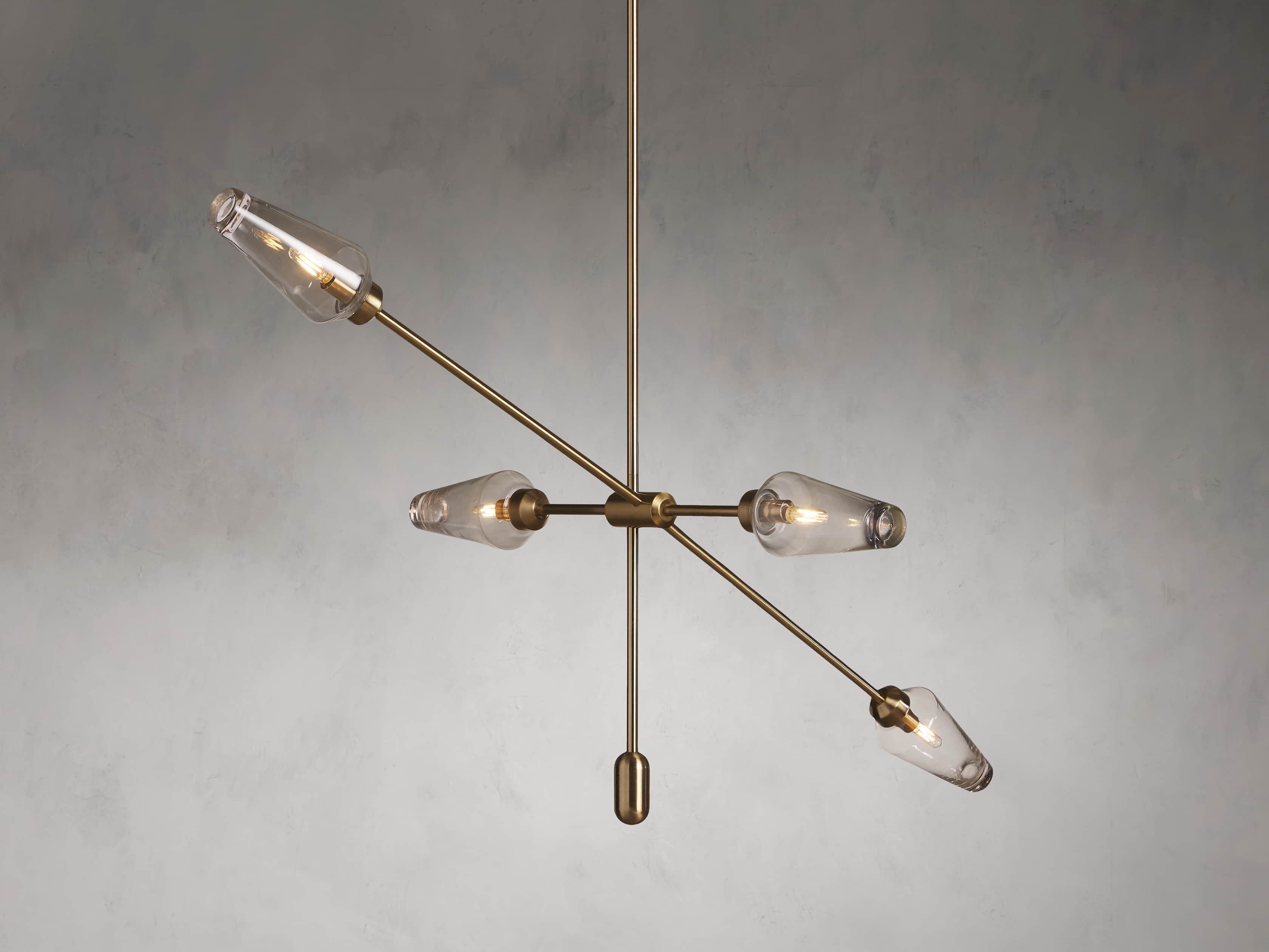 Arrow Brass Chandelier | Arhaus