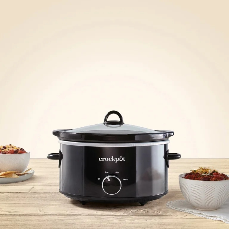 Crock-Pot 4-Quart Classic Slow Cooker, Black | Walmart (US)