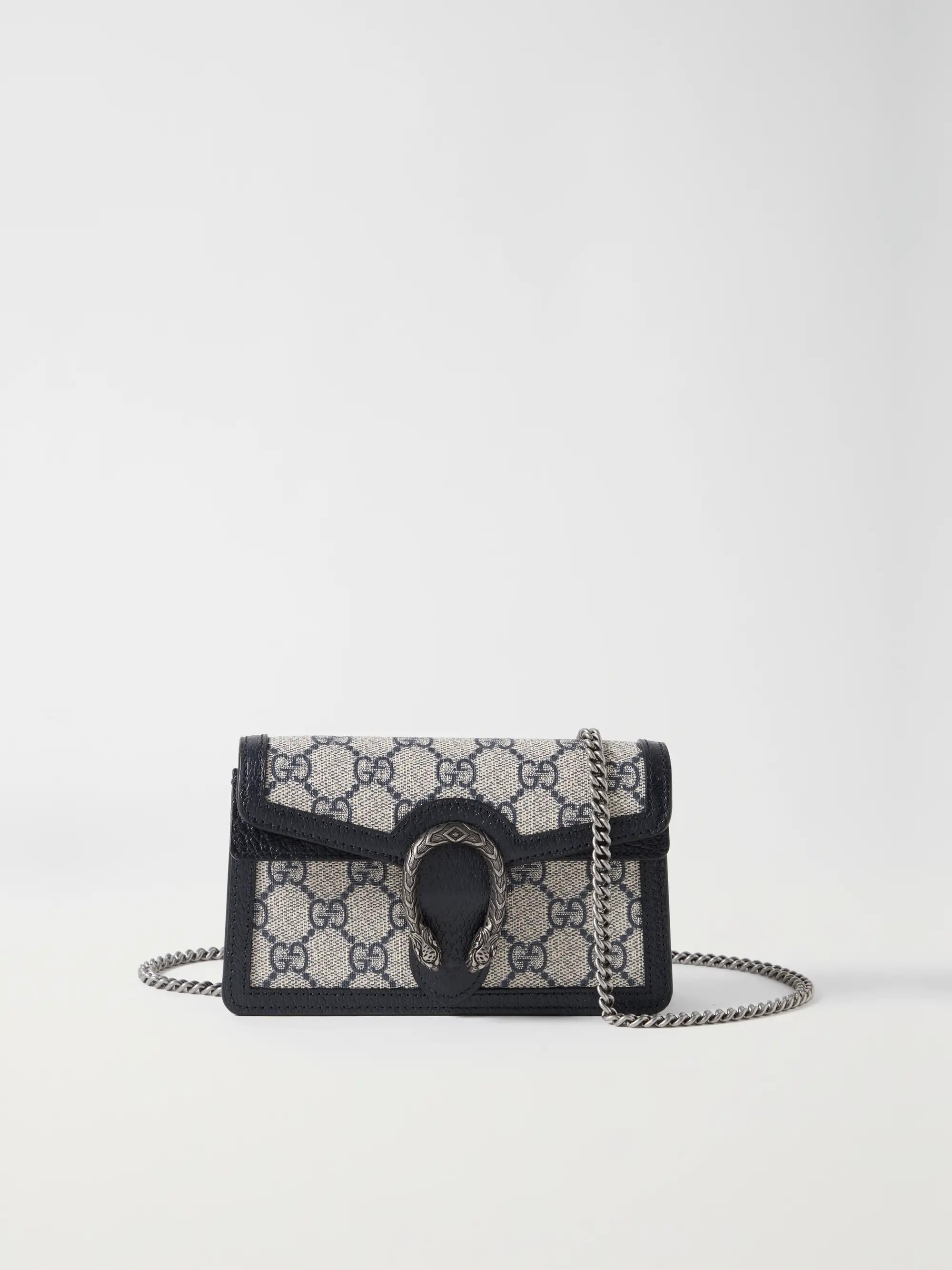 Dionysus super mini leather-trimmed printed coated-canvas shoulder bag | NET-A-PORTER (US)