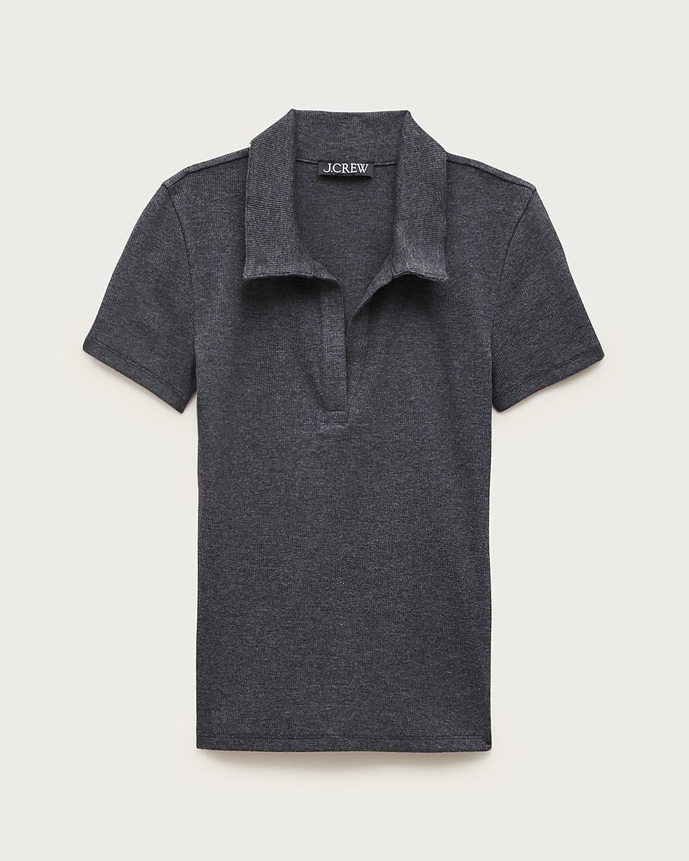 Perfect rib johnny-collar top | J. Crew US