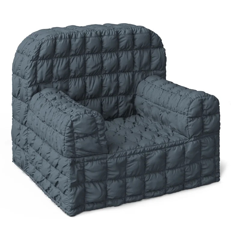 Mainstays Kids Compressed Puffy Chair, Blue | Walmart (US)