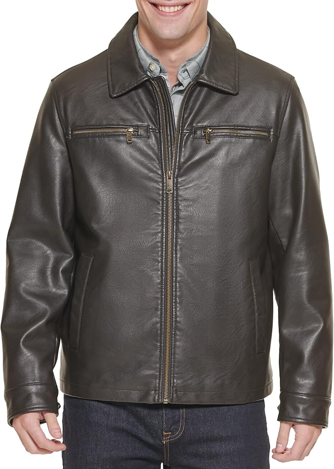 Dockers Men's James Faux Leather Jacket (Regular, Big & Tall Sizes) | Amazon (US)