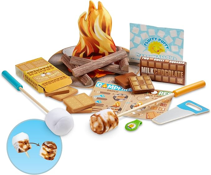 Melissa & Doug Let's Explore Campfire S'Mores Play Set - Play Campfire Sets For Kids Ages 3+ | Amazon (US)