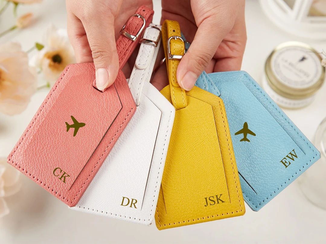 Personalized Travel Gifts for Her Leather Luggage Tags Wedding - Etsy | Etsy (US)