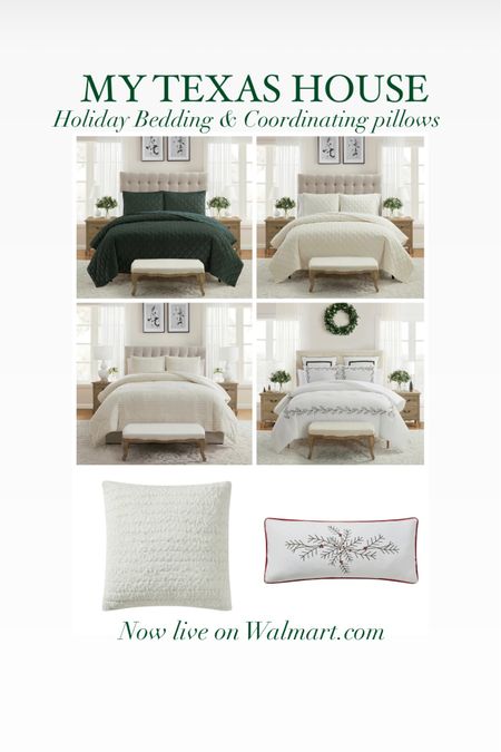 Our new holiday bedding is now live on Walmart.com 
My Texas House 