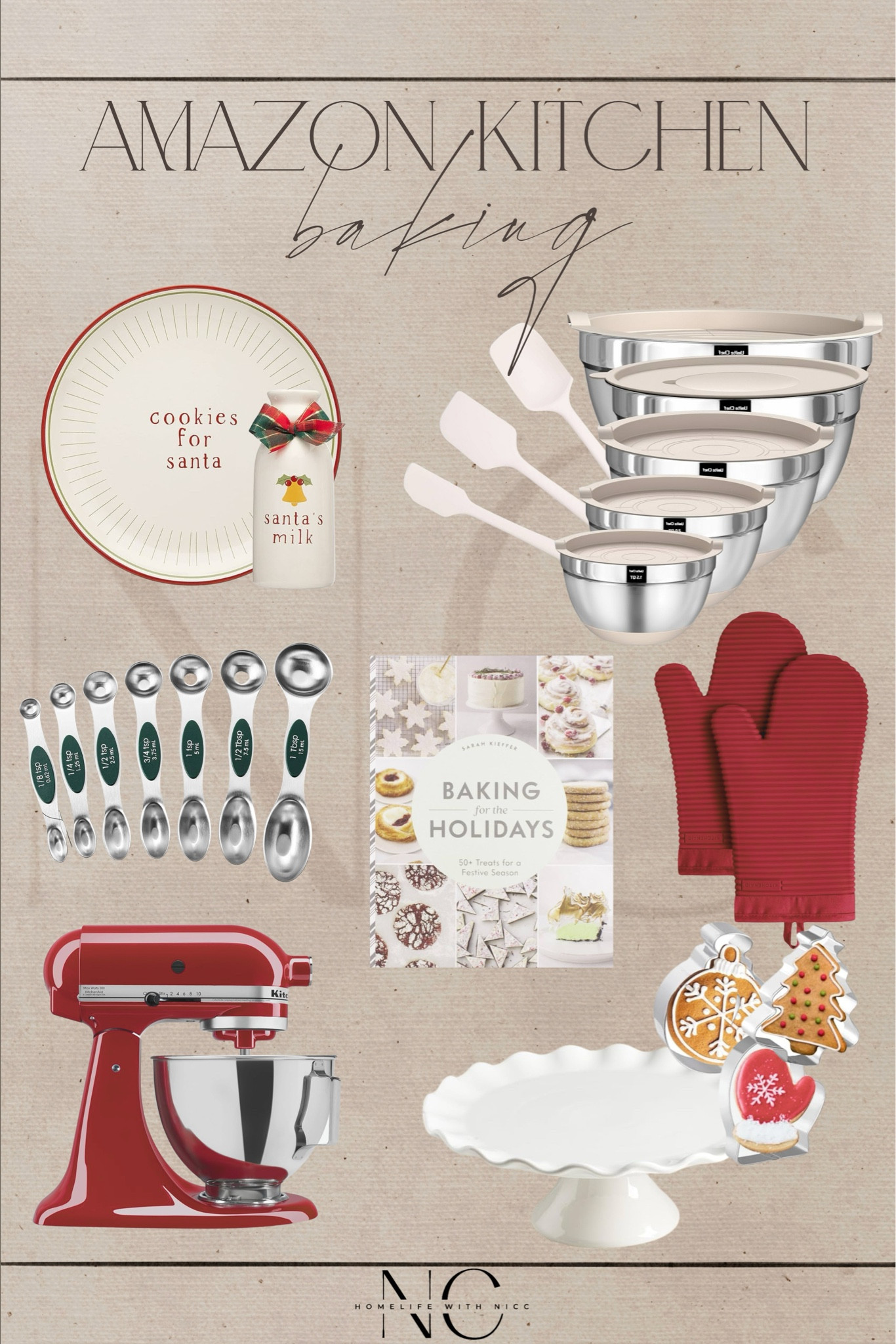 Amazon has some great Christmas kitchen essentials to get ready for all that holiday baking! #amazonhome #amazonchristmas #amazonkitchen #christmaskitchen #christmasbaking

#LTKHome #LTKHoliday #LTKSeasonal