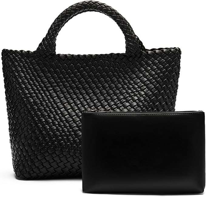 BOSTANTEN Woven Bags for Women Large Leather Tote Bag Summer Beach Travel Handbags Shopper Should... | Amazon (US)
