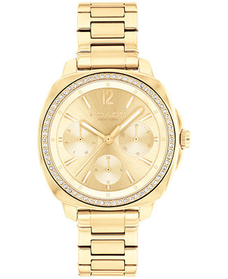 COACH Women's Kitt Gold-Tone Stainless Steel Bracelet Watch 34mm - Macy's | Macy's