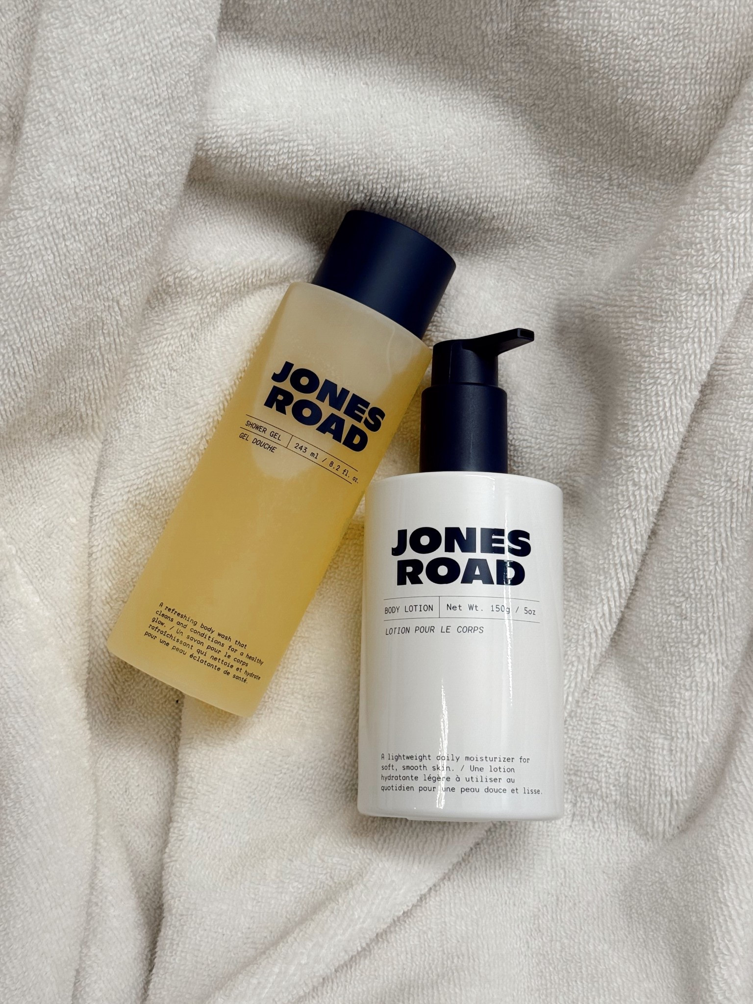Say hello to the @Jones Road Beauty Body Collection 🫧

Jones Road launched a brand new body care collection of five staple products and they are such an easy way to elevate your self care routine. I’ve been using the body lotion and shower gel and love that they help support my skin barrier, are so hydrating, and leave my skin feeling like i’ve just left the spa. 

These launched TODAY and you can grab yours a jones road #jonesroad #jonesroadbeauty #bodycare #winterskincare #bodycareroutine 

#LTKFindsUnder50 #LTKBeauty #LTKselfcare