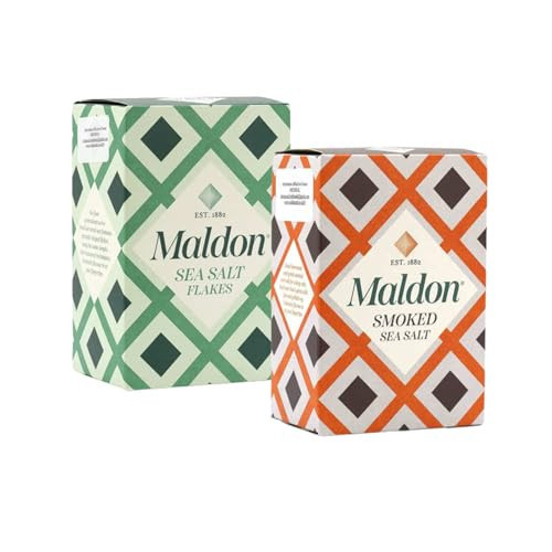 Maldon Variety Pack of Sea Salt Flakes and Smoked Sea Salt, 1 pack of each, 4.4oz | Amazon (US)