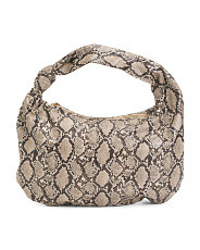 Vanessa Snake Print Knot Handle Hobo Bag | Marshalls
