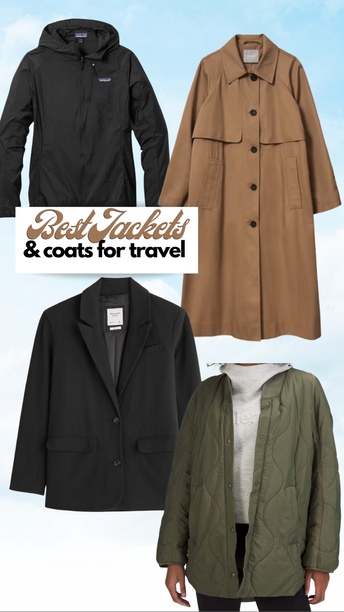coats for travel, jackets for travel, jackets and coats, cute coats, cute jackets, trench coat, blazer, casual, business casual, rain jacket

#LTKSeasonal #LTKstyletip #LTKtravel