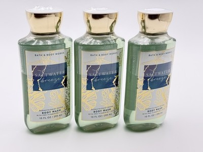NEW 3X BATH & BODY WORKS SALTWATER BREEZE SHOWER GEL WASH ALOE VITAMIN E 10 OZ | eBay US