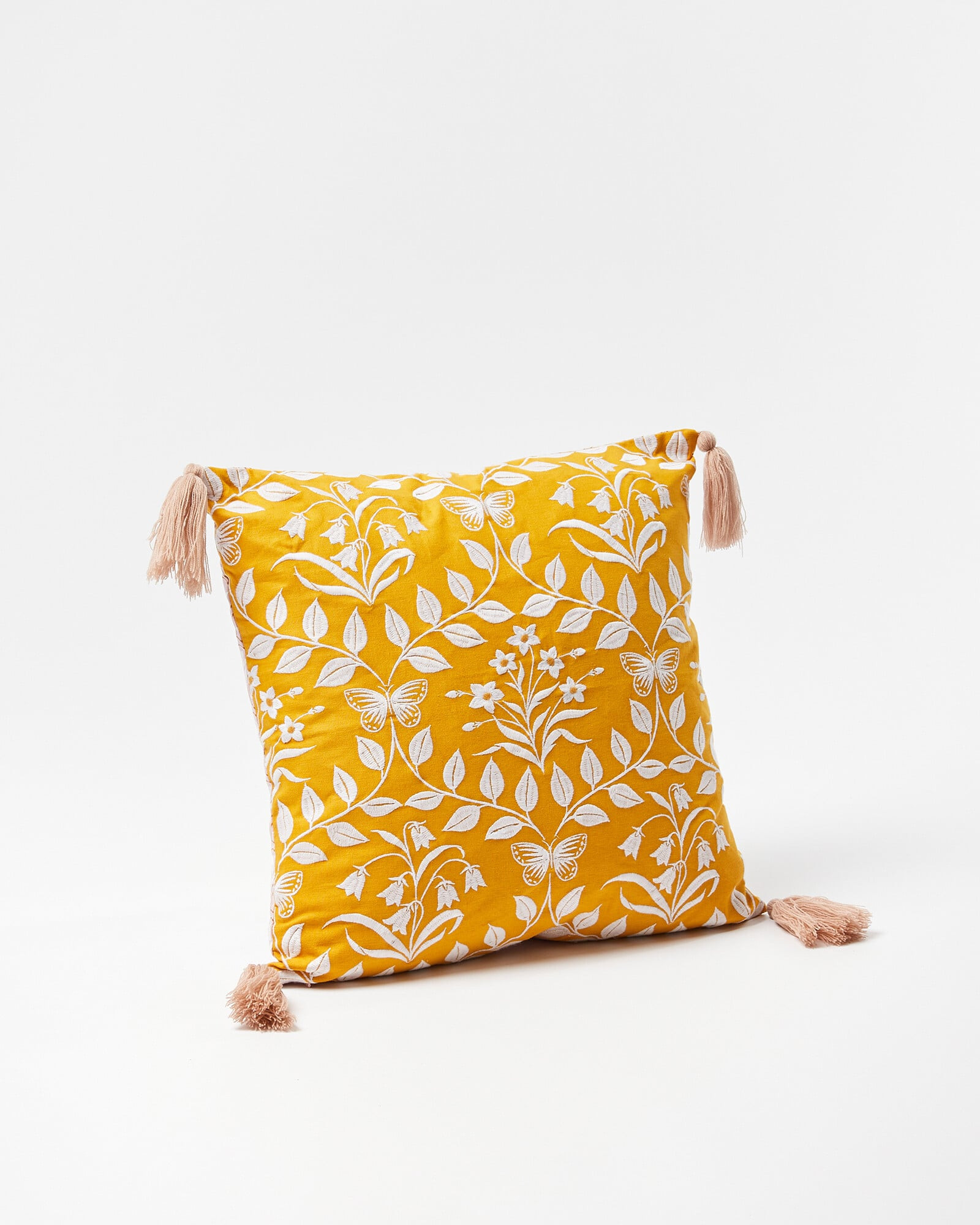 Embroidered Flowers Reversible Cushion Cover | Oliver Bonas | Oliver Bonas (Global)