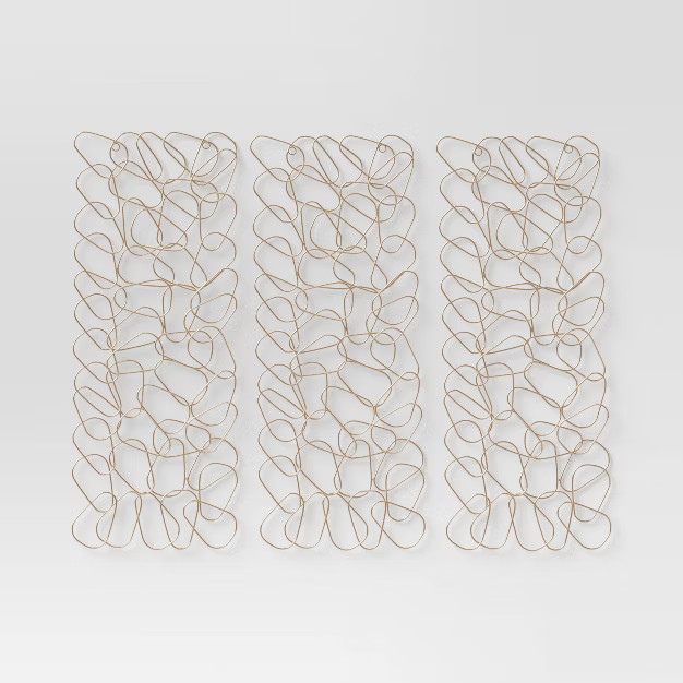 Set of 3 Loop Wall Sculpture Brass - Project 62™ | Target