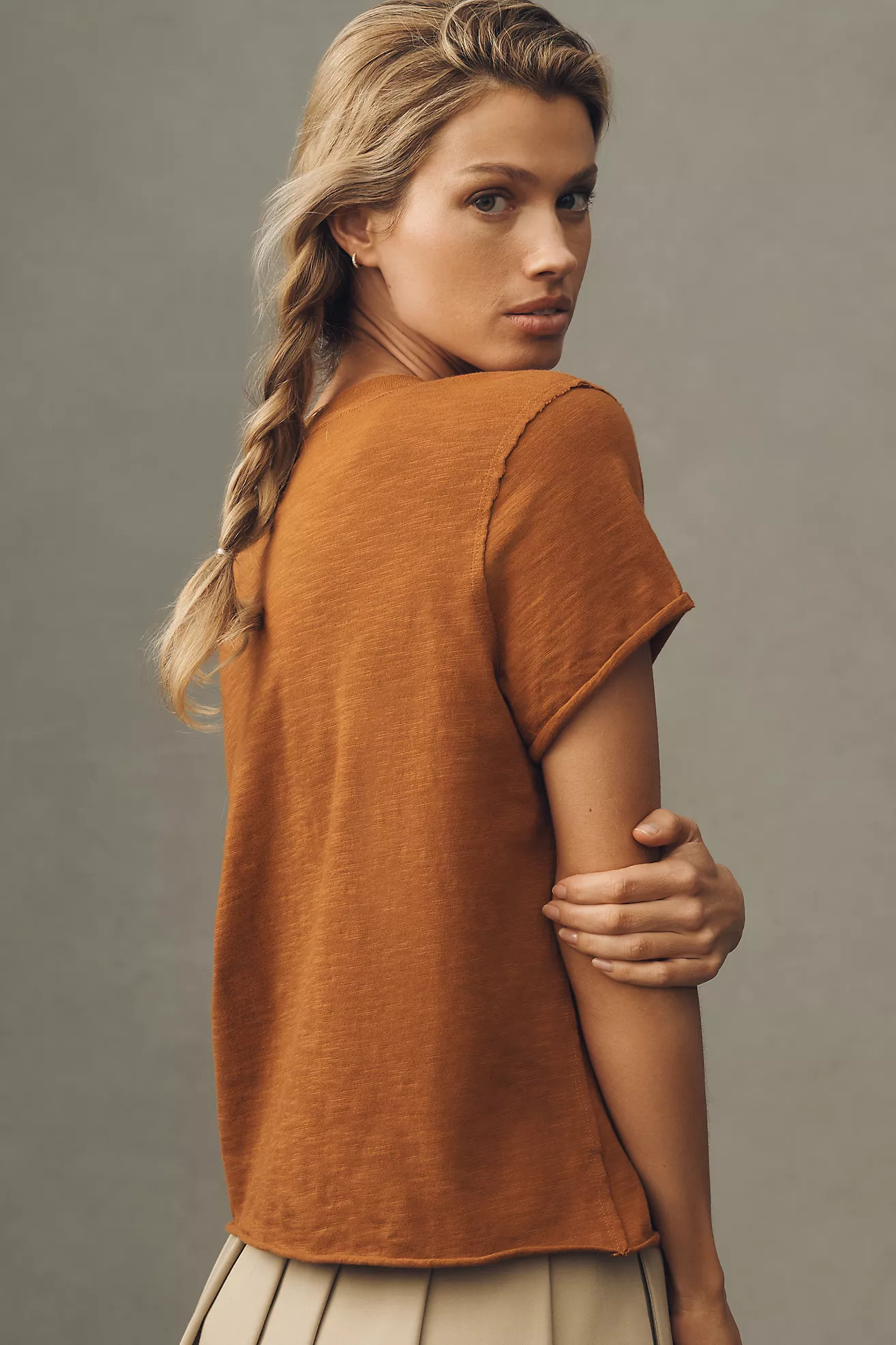 The Caitlin Embroidered Boxy Tee by Maeve | Anthropologie (US)