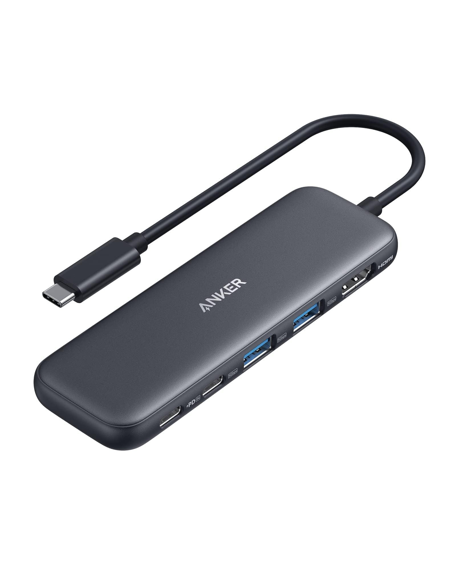 Anker USB C Hub, 5-in-1 USBC to HDMI Splitter with 4K Display, 1 x Powered USB-C 5Gbps & 2×Power... | Amazon (US)