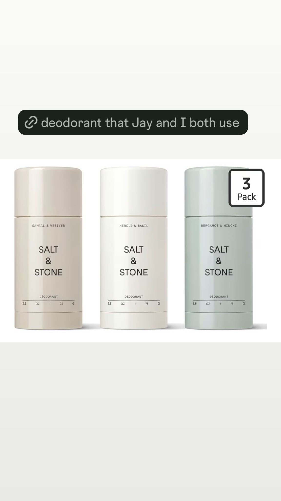 Jay and I’s favorite deodorant!

#LTKBeauty #LTKselfcare #LTKSaleAlert
