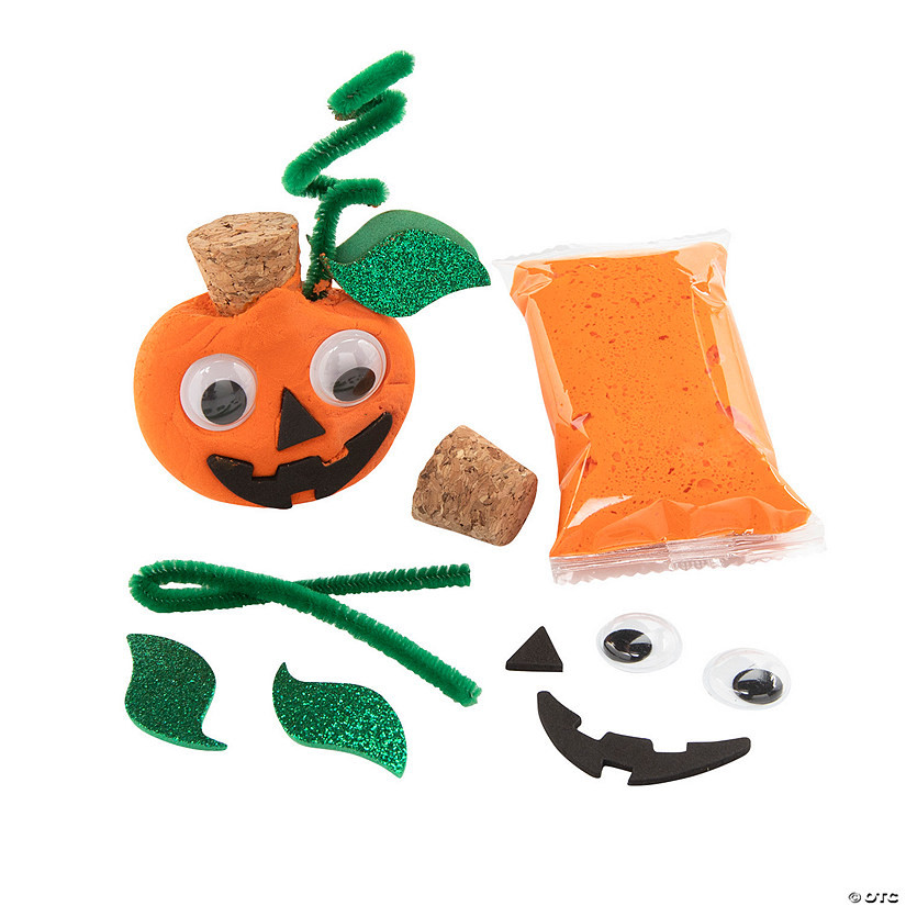 Jack-O’-Lantern Air-Dry Clay Craft Kit - Makes 12 | Oriental Trading Company