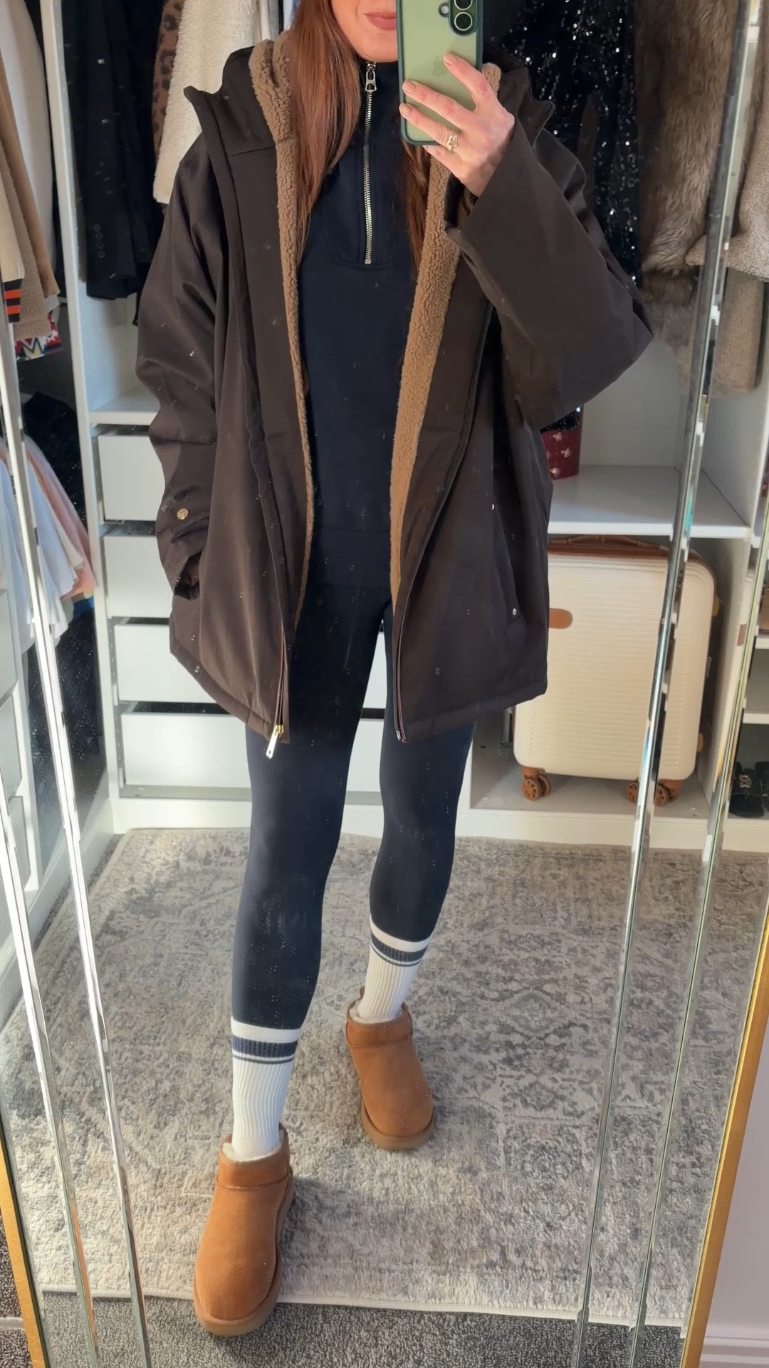 Navy, Tan and Chocolate Winter Outfit Idea perfect for Winter Walks 💙🤎 The Amazon leggings are in the shade True Navy 

#LTKwinter #LTKstyletip #LTKuk