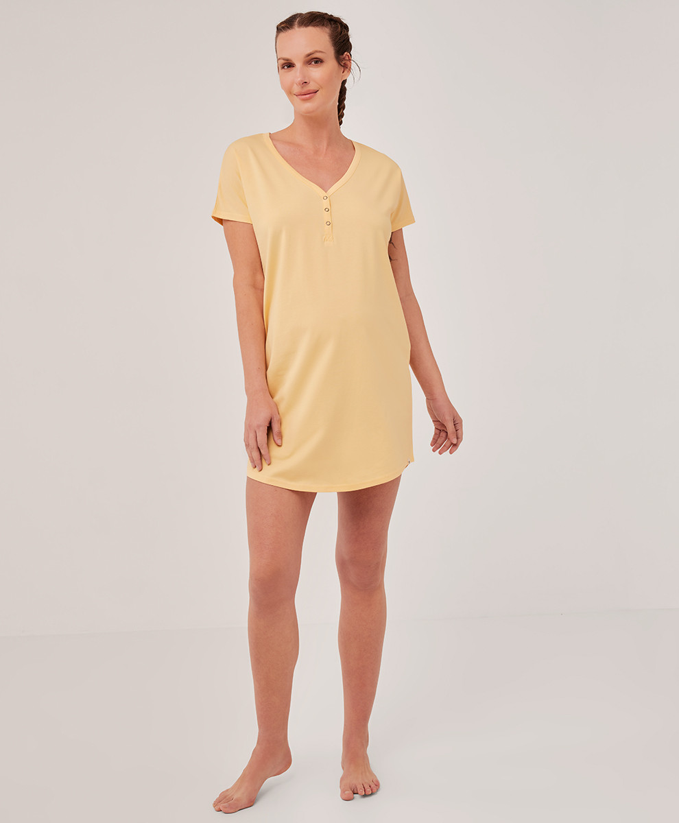 Women's Daffodil Maternity Nightgown XL | Pact Apparel