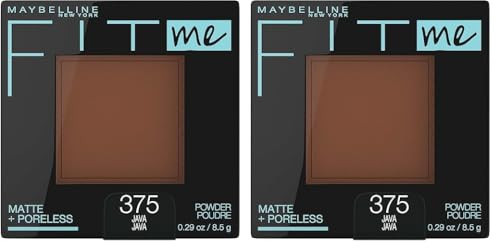 Maybelline Fit Me Matte + Poreless Pressed Face Powder Makeup, Java, 1 Count (Pack of 2) | Amazon (US)