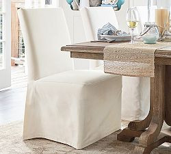 PB Comfort Square Slipcovered Dining Chair | Pottery Barn (US)