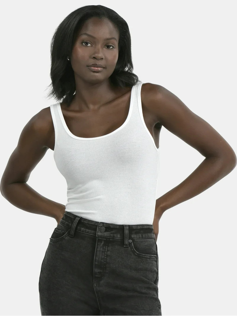 Time and Tru Women's Rib Tank Top, Sizes XS-XXXL | Walmart (US)