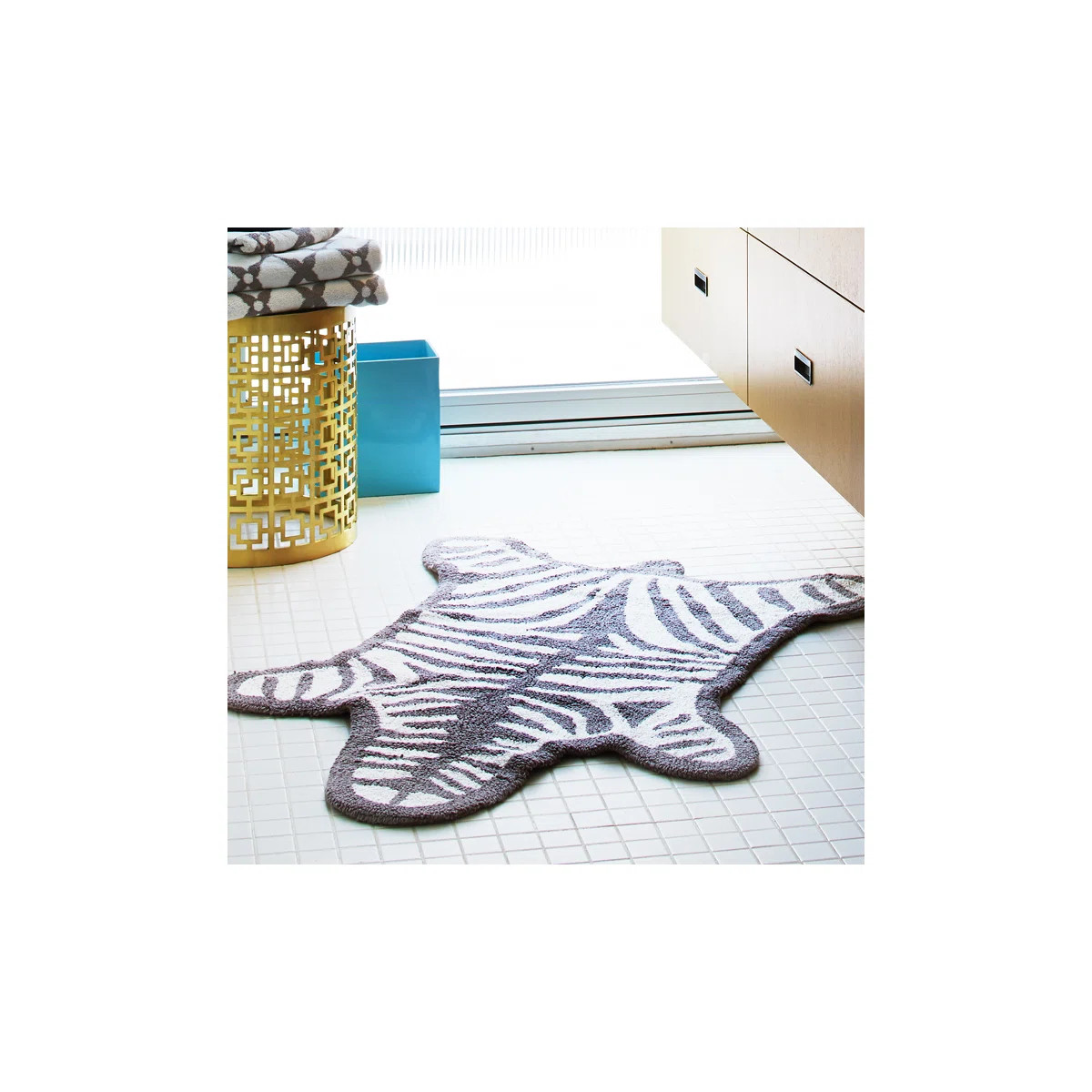 Zebra Cotton Bath Mat | Wayfair North America