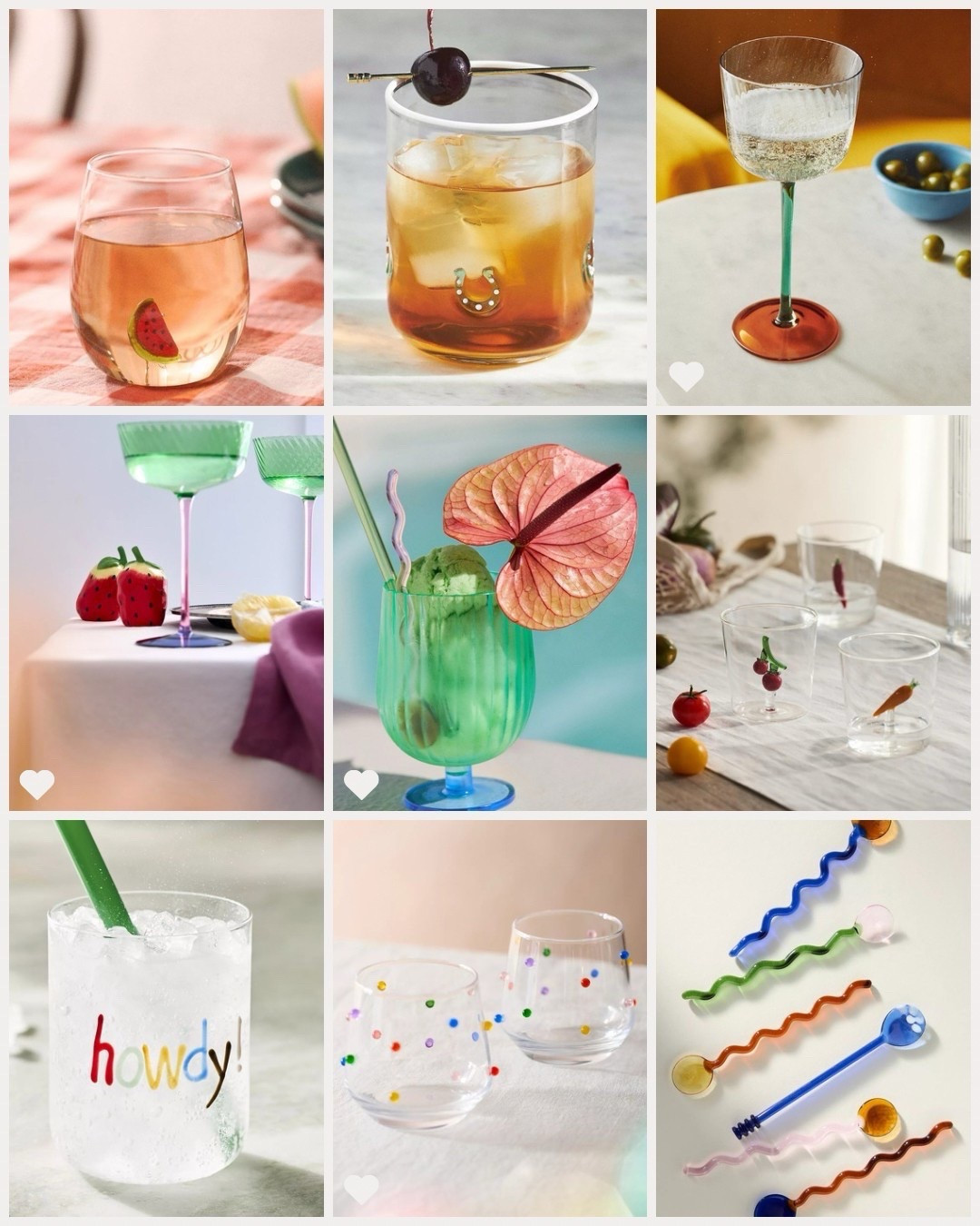 Another fun @anthropologie post! The most darling glasses! I love them all! #stockthebar 

#LTKStyleTip #LTKFindsUnder50 #LTKHome