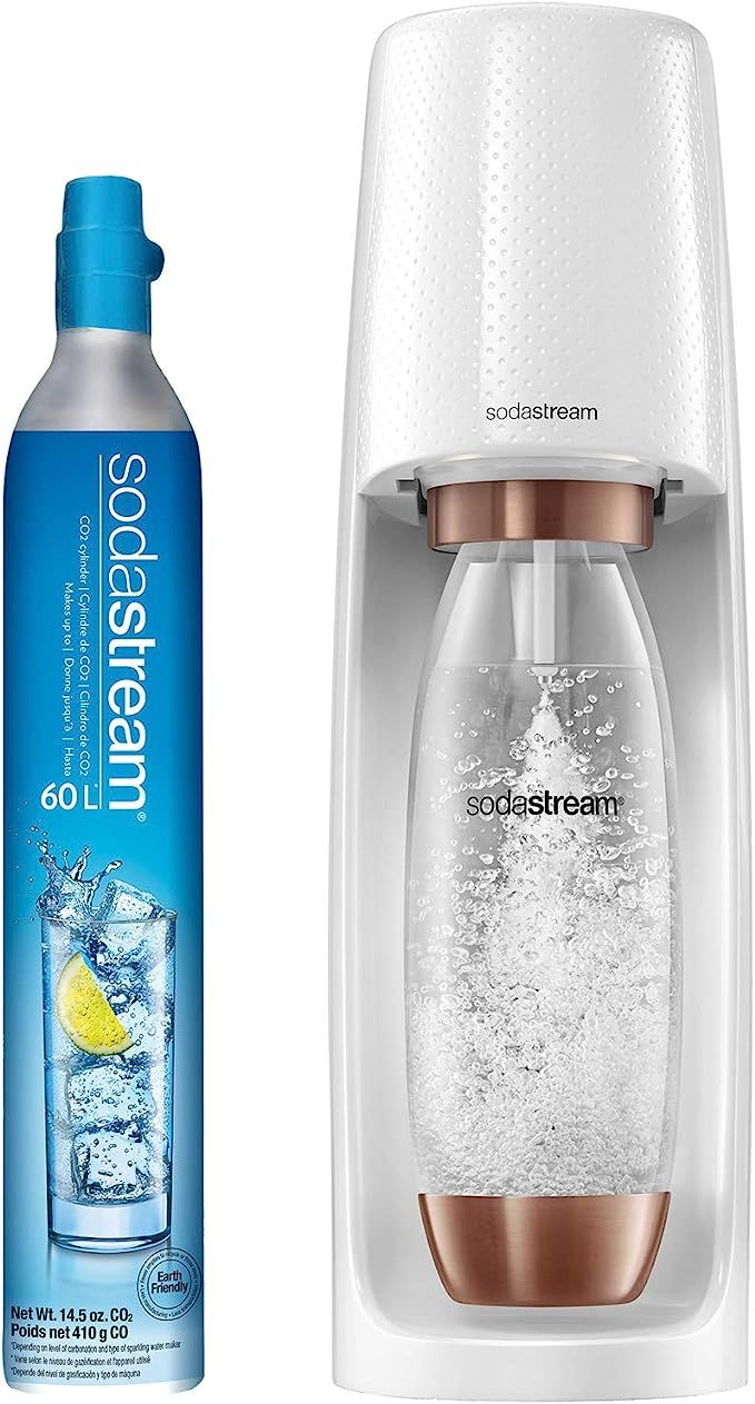 SodaStream Fizzi Sparkling Water Maker (Rose Gold) with CO2 and BPA free Bottle | Amazon (US)