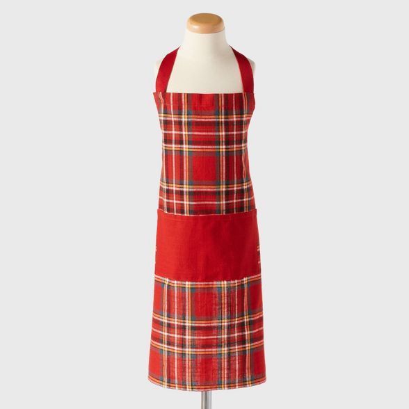 Cotton Plaid Apron Red - Threshold™ | Target