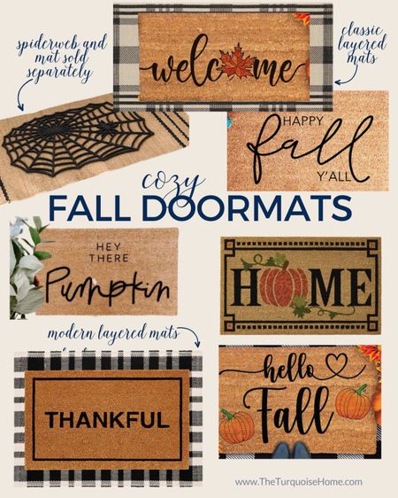 Get your guests in the fall spirit! Decorate your home entrance with a cozy fall doormat. Layering doormats adds a touch of elegance  

#LTKhome #LTKSeasonal