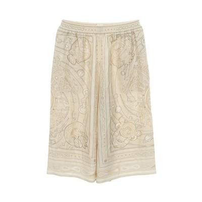 HERMES Candy Libris Bandana Pants silk Beige Used Women size 38 | eBay US