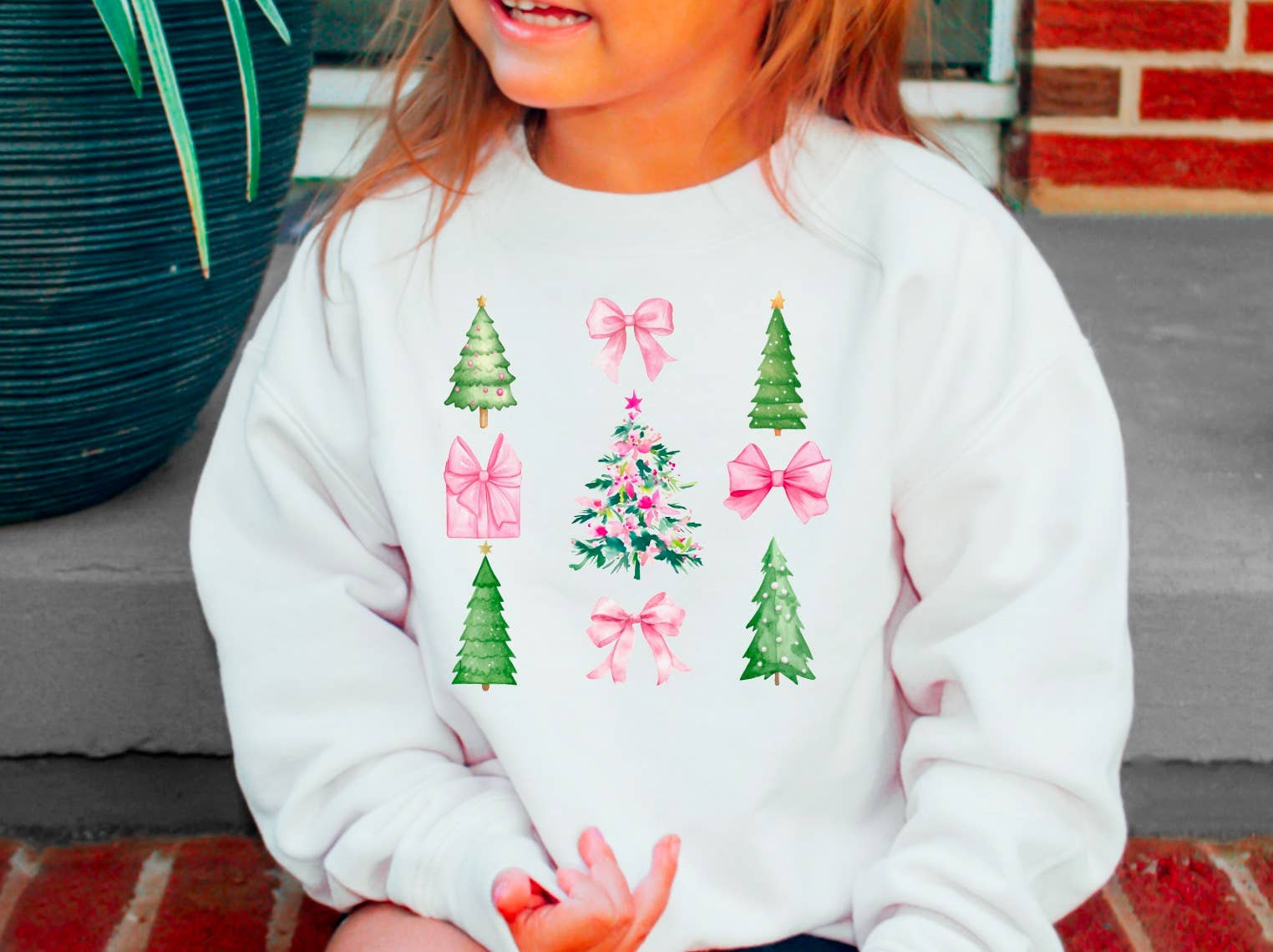 Preppy Whimsical Christmas Coquette Sweatshirt | Persnickety