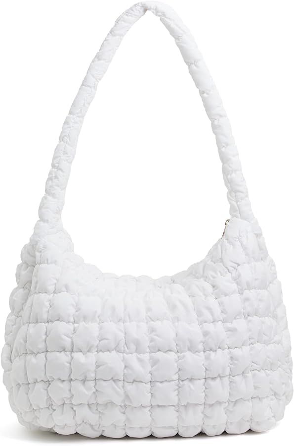 Puffer Tote Bag for Women, Quilted Crossbody Bag Oversized Padding Shoulder Bag Puffy Hoho Bag Tr... | Amazon (US)