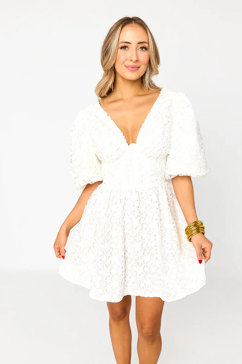 BuddyLove | Bonnie Puff Sleeve Mini Dress | Equinox | BuddyLove