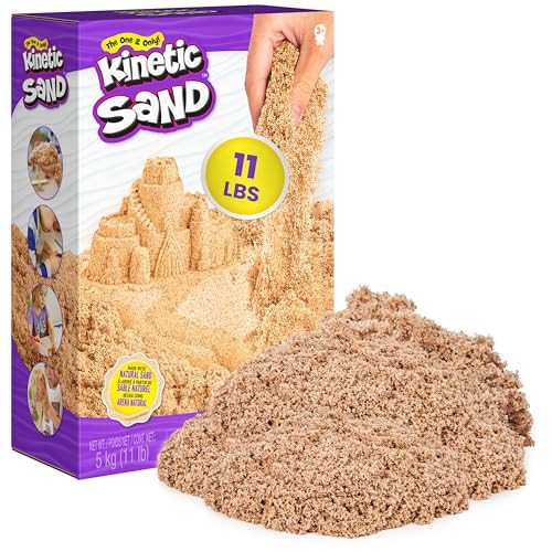 Kinetic Sand, 11lb (5kg) Natural Brown Play Sand for Arts and Crafts, Sandbox, Amazon Exclusive (Packaging May Vary), Moldable Sensory Toys for Ages 3 and up | Amazon (US)