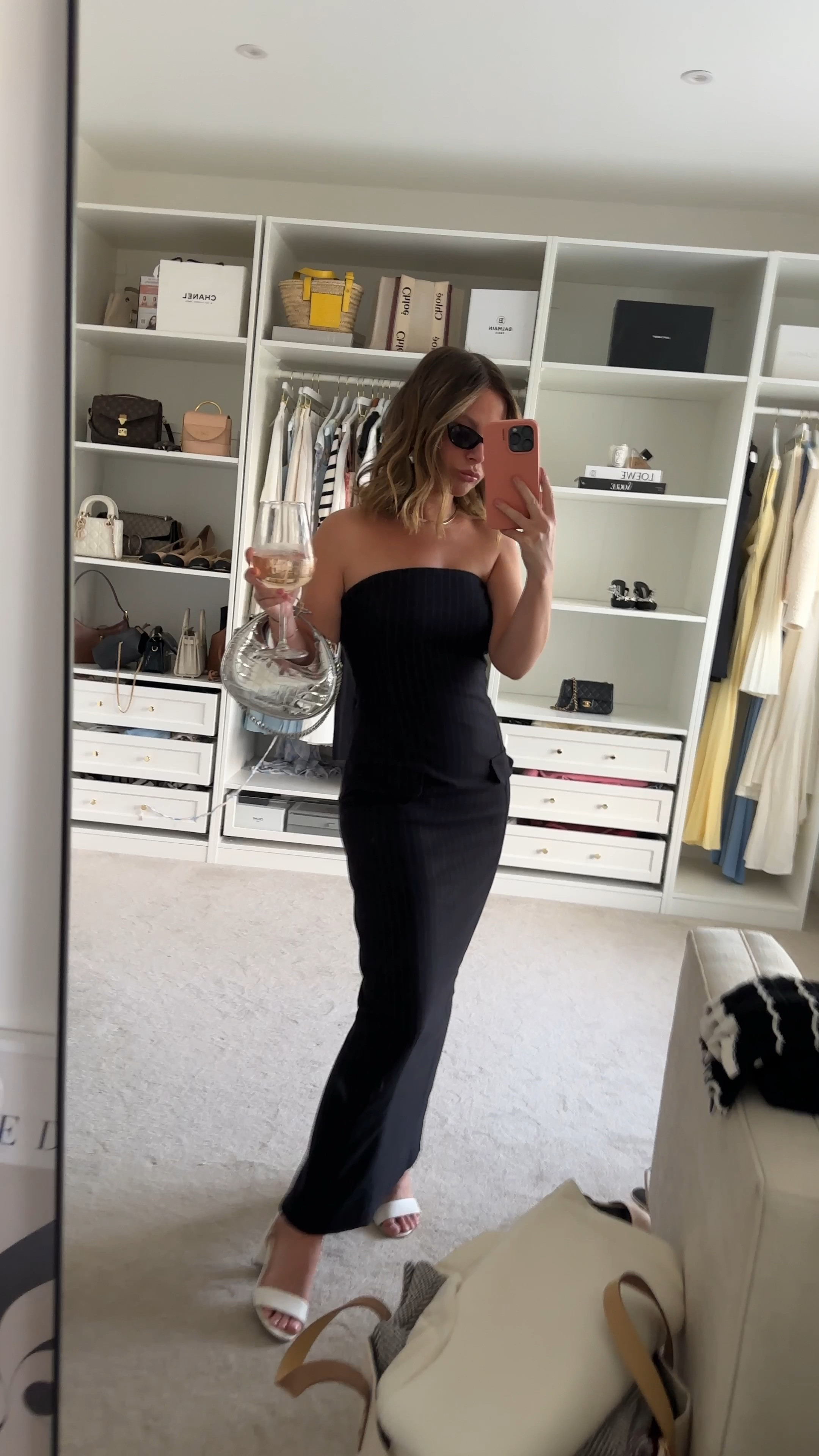 My date night outfit/ old money aesthetic with the girls. Such a transitional and multi purpose pinstripe dress - it’s giving hailey bieber vibes. I’ve style with a pop of silver. Love a bit of navy at the moment ! On sale too 

#AugustBrandSpotlight #LTKautumn #LTKsale
