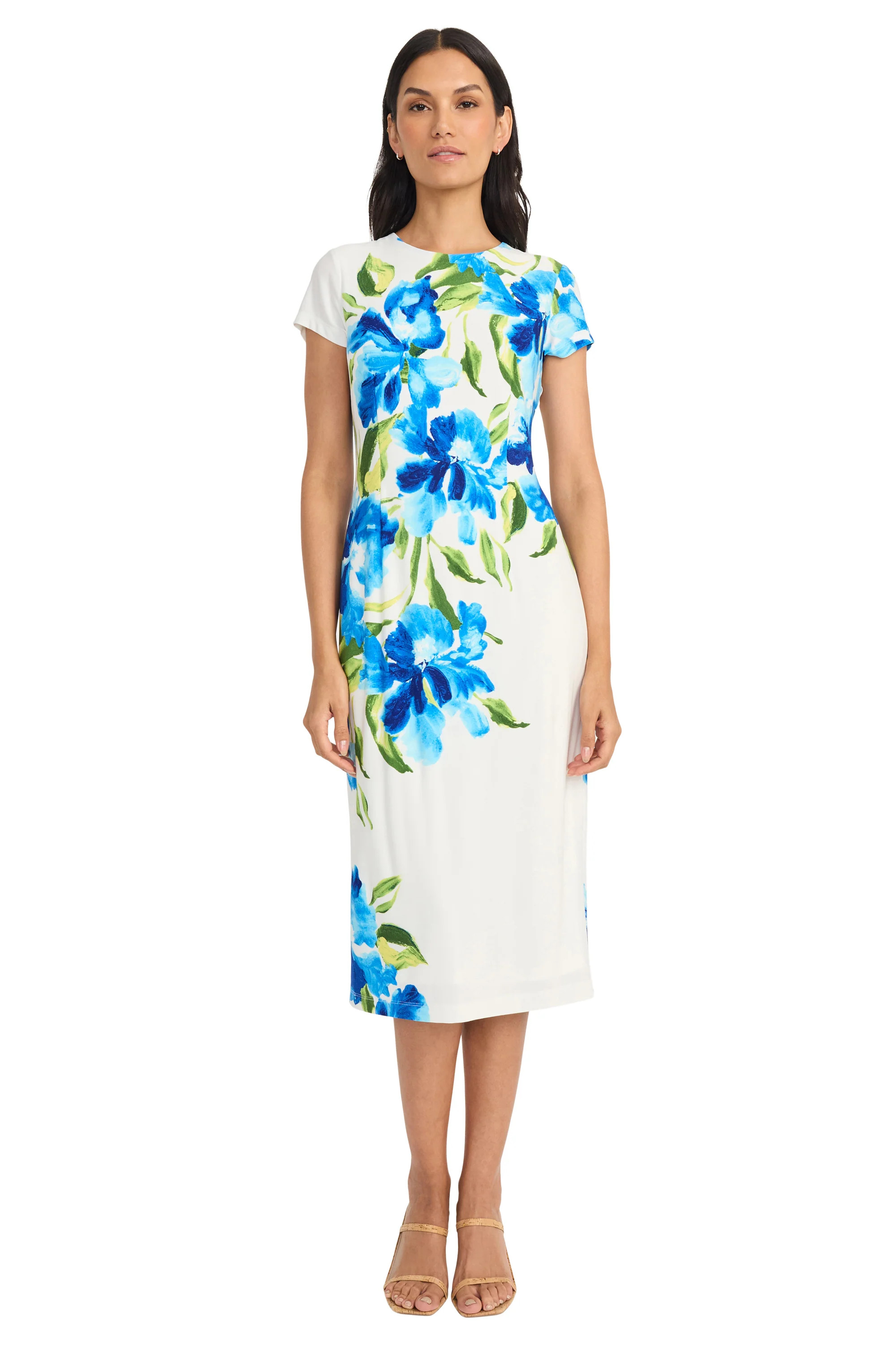 SHORT SLEEVE MIDI DRESS | Maggy London
