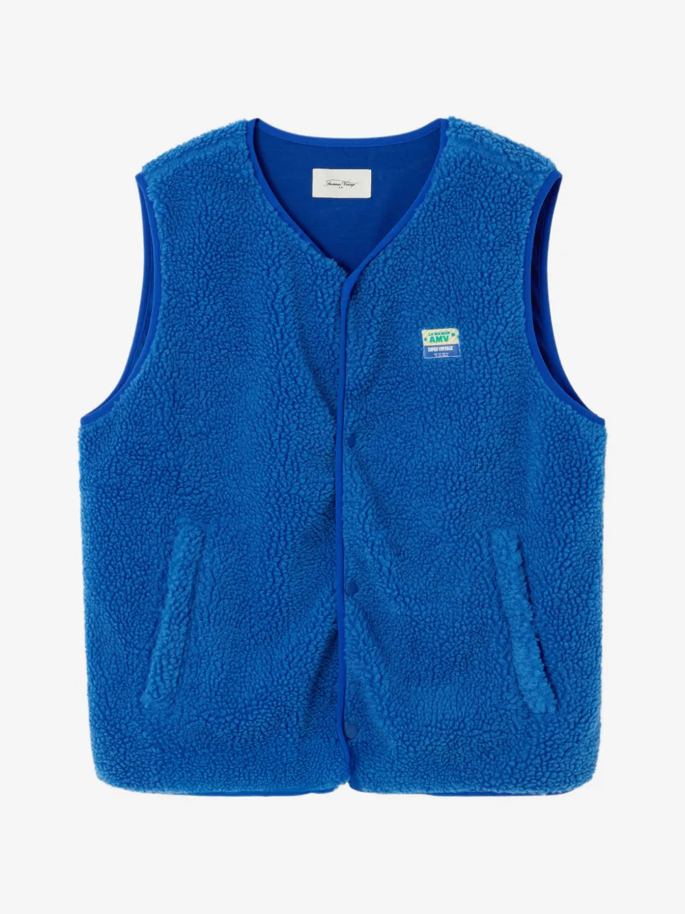 American Vintage Hoktown button gilet - Blue | Farfetch Global
