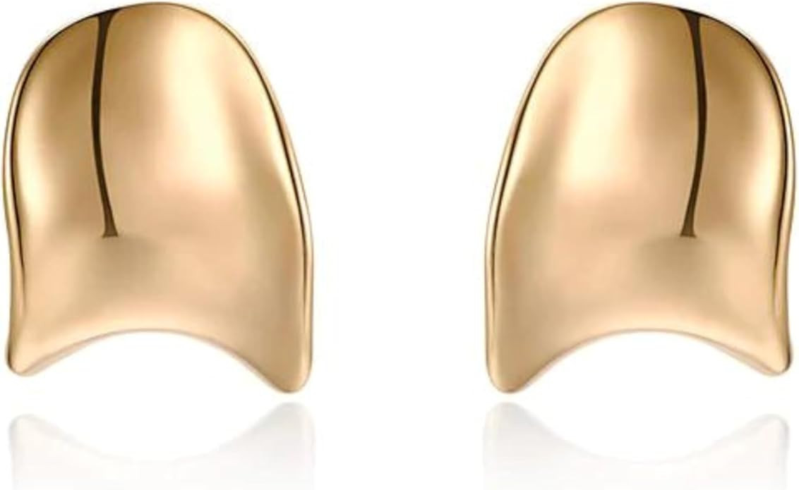 Ettika Gold Earrings For Women. Stud Earrings. Minimal Rounded Square, 18k Gold Or Rhodium Plated... | Amazon (US)